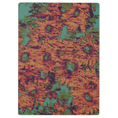 ヒマワリおよび葉のカムフラージュパターン クリップボード (裏面)