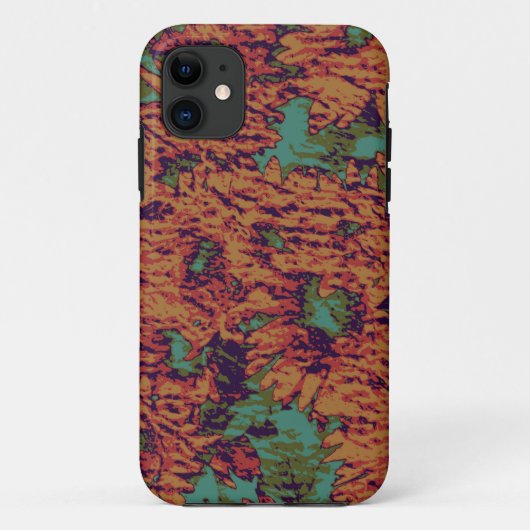 ヒマワリおよび葉のカムフラージュパターン Case-Mate iPhoneケース (裏面)