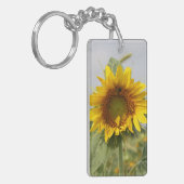 ヒマワリおよび蜂 キーホルダー (正面左)