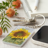 ヒマワリおよび蜂 キーホルダー (正面右)