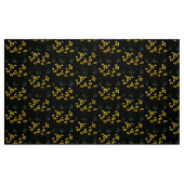 ヒマワリおよび蜂 ファブリック (ファットクウォーター)