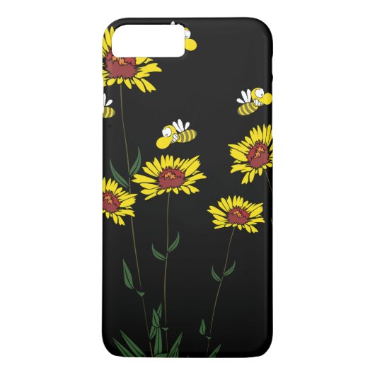 ヒマワリおよび蜂 Case-Mate iPhoneケース (裏面)