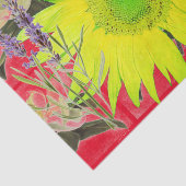 ヒマワリおよび蝶ティッシュペーパー 薄葉紙 (詳細)