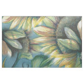 ヒマワリおよび蝶 ファブリック (ファットクウォーター)