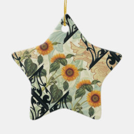 ヒマワリおよび鉄 セラミックオーナメント