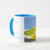 ヒマワリおよび青空 マグカップ (正面左)