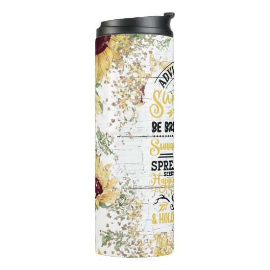 ヒマワリからのアドバイス タンブラー (回転左)