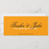 ヒマワリがあなたを結婚式に招待 招待状 (裏面)