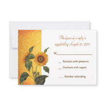 ヒマワリとのrsvpの結婚式のデザイン