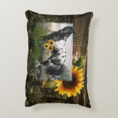 ヒマワリとアパロオーサの馬 アクセントクッション (裏面(縦))