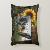 ヒマワリとアパロオーサの馬 アクセントクッション (正面(垂直))