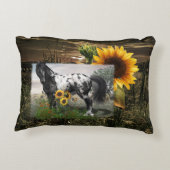 ヒマワリとアパロオーサの馬 アクセントクッション (裏面)