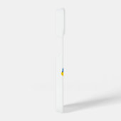 ヒマワリとウクライナ国旗を持つウクライナの地図 iPhoneケース (右側面)