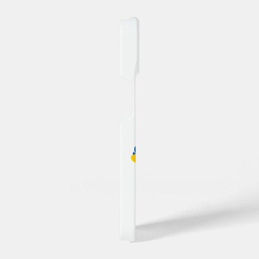 ヒマワリとウクライナ国旗を持つウクライナの地図 iPhoneケース (右側面)