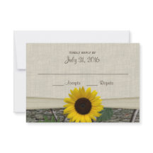 ヒマワリとウッドランドカモフラージュの応答カード