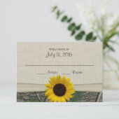 ヒマワリとウッドランドカモフラージュの応答カード 出欠カード (スタンド正面)