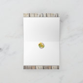 ヒマワリとカウボーイブーツの花束 シャワーパーティー御礼 サンキューカード (内部)