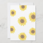 ヒマワリとカボチャ秋ベビーシャワー招待状 招待状 (裏面)