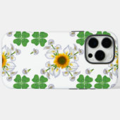 ヒマワリとカラユリの幸運のクローバー Case-Mate iPhoneケース (裏面 (横))