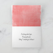 ヒマワリとギンガムのラディバグ カード (内部)