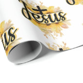 ヒマワリとクロスラッピング紙 ラッピングペーパー (ロールコーナー)