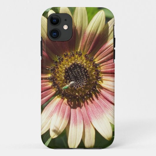 ヒマワリとグリーンBee iPhone 5ケース Case-Mate iPhoneケース (裏面)