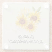 ヒマワリとケドルアップ引用文コースター ガラスコースター (裏面)