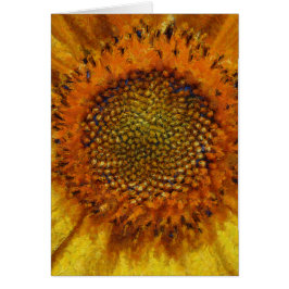 ヒマワリとシはっきりしたズブラシ絵画ストローク