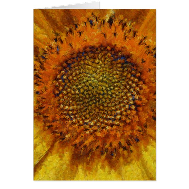 ヒマワリとシはっきりしたズブラシ絵画ストローク (正面)