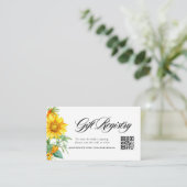 ヒマワリとシーバックトーンQRコードレジストリ エンクロージャーカード (スタンド正面)