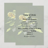 ヒマワリとスズメ 招待状 (正面/裏面)