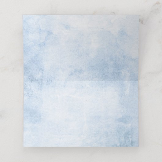 ヒマワリとダスティブルーアジサイ結婚ズ プレイスカード (内部開封)