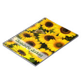 ヒマワリとチョウ ノートブック (左側)