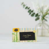 ヒマワリとチョウ 名刺 (スタンド正面)