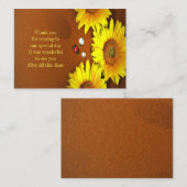 ヒマワリとテンジウムシのサンキューカード ノートカード (正面/裏面)