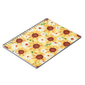 ヒマワリとデイジー水彩 ノートブック (左側)