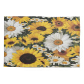 ヒマワリとデイジー#50 - Pillowcase 枕カバー (裏面-左)