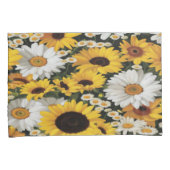 ヒマワリとデイジー#50 - Pillowcase 枕カバー (正面右)