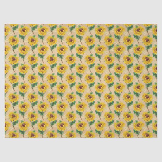 ヒマワリとトンボデザイン10 薄葉紙 (正面)