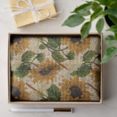 ヒマワリとトンボデザイン12 薄葉紙 (ギフト)