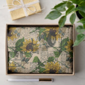 ヒマワリとトンボデザイン14 薄葉紙 (ギフト)