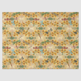 ヒマワリとトンボデザイン1 薄葉紙