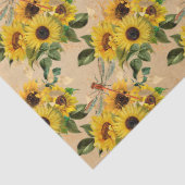 ヒマワリとトンボデザイン4 薄葉紙 (詳細)