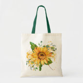 ヒマワリとトンボ（ばちゃばちゃ）跳ねる秋 トートバッグ (正面)