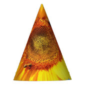 ヒマワリとハチのパーティー帽子 パーティーハット (正面)