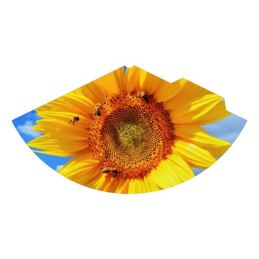 ヒマワリとハチのパーティー帽子 パーティーハット (正面)