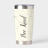 ヒマワリとハチカスタム類 保温保冷タンブラー (左面)