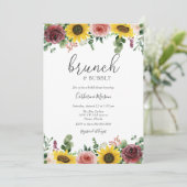 ヒマワリとバラブランチ&バブリーブライダルシャワー 招待状 (スタンド正面)