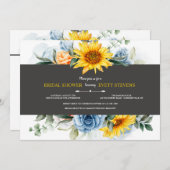 ヒマワリとバラ 招待状 (正面/裏面)