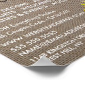 ヒマワリとバーラップ、フローリ広告ー ポスター (角)